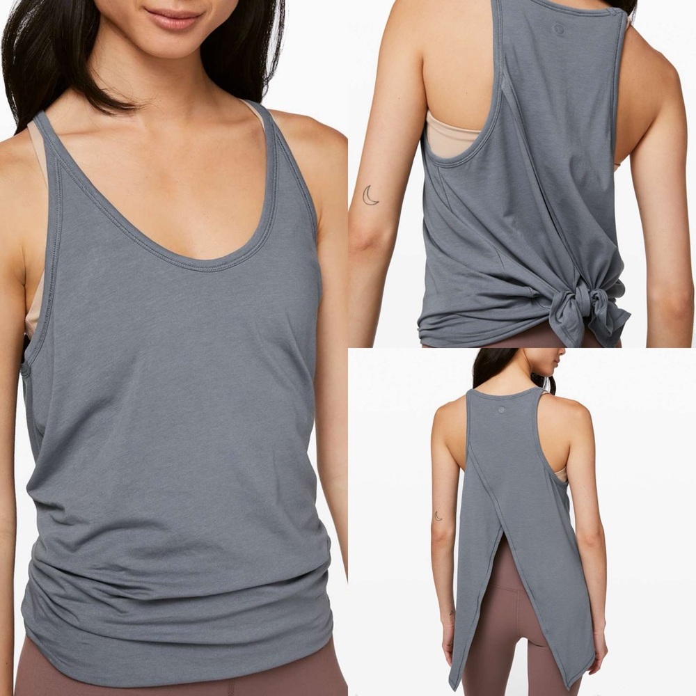 LULULEMON open ends tank top tie back yoga muscle tee small